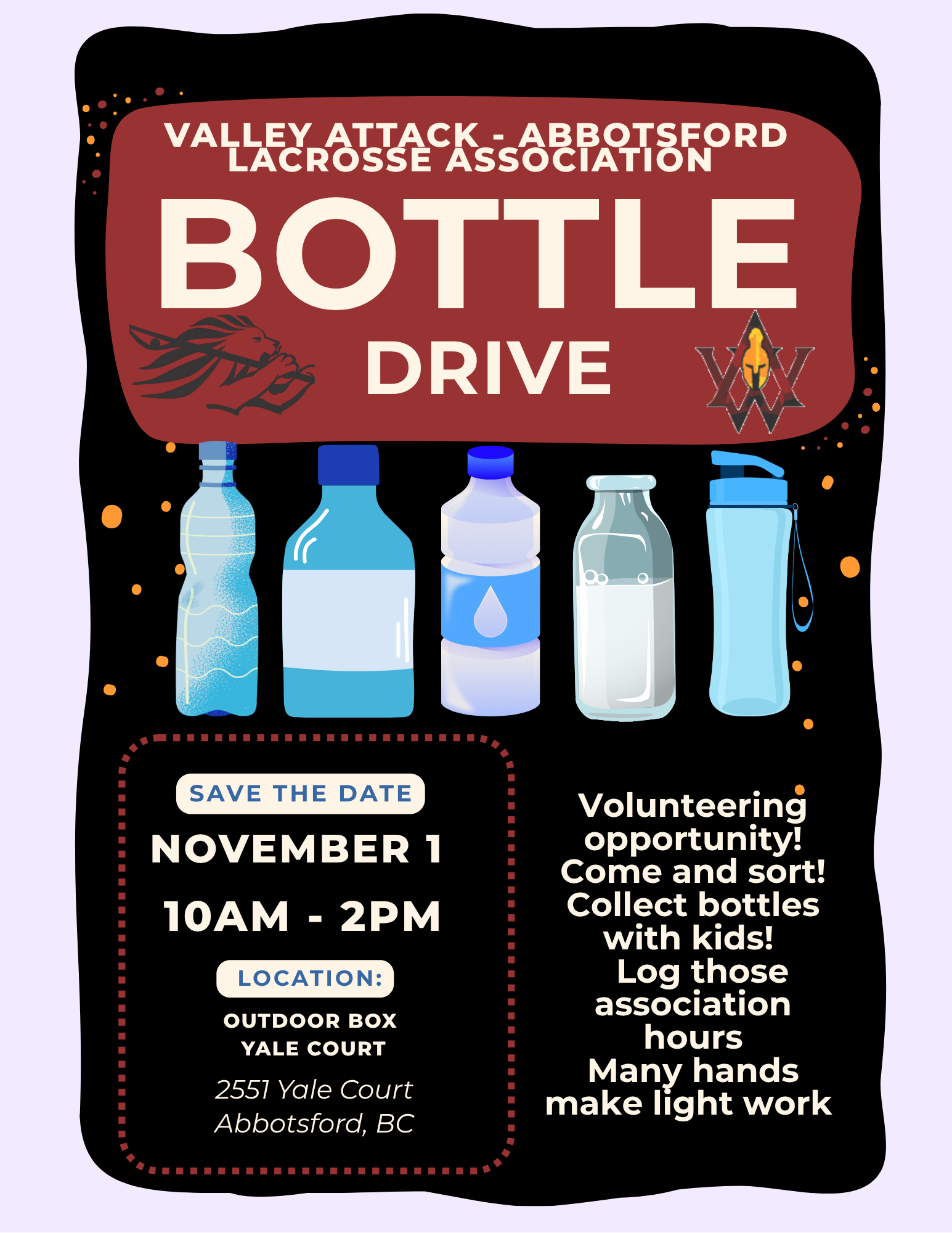Blue & Red Illustrative Bottle Drive Flyer (3)